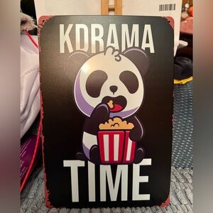 KDrama Time Panda Metal Sign